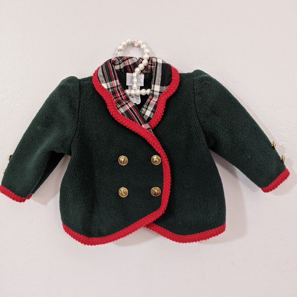 Christmas Double Breasted Blazer - Plaid Interior